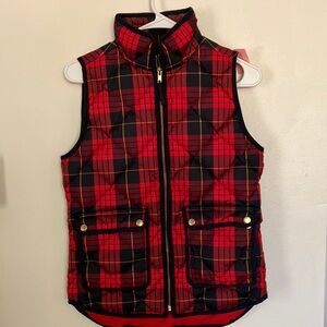 J.Crew Flannel Zipper Down Vest